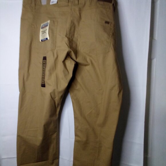 Smith's Workwear Pants Men 46 x 30 5 Pocket Canvas Relaxed Fit Khaki Tan - Picture 8 of 13